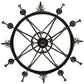 Meyda Lighting Stag 234729 40" 8-Light Timeless Bronze Chandelier With Ivory Faux Candlelight