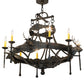 Meyda Lighting Stag 234729 40" 8-Light Timeless Bronze Chandelier With Ivory Faux Candlelight