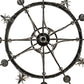 Meyda Lighting Stag 40" 8-Light Antique Iron Gate Chandelier With Ivory Faux Candlelight