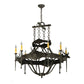 Meyda Lighting Stag 40" 8-Light Timeless Bronze Chandelier With Ivory Faux Candlelight