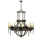Meyda Lighting Stag 40" 8-Light Timeless Bronze Chandelier With Ivory Faux Candlelight