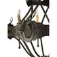 Meyda Lighting Stag 40" 8-Light Timeless Bronze Chandelier With Ivory Faux Candlelight