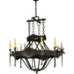 Meyda Lighting Stag 40" 8-Light Timeless Bronze Chandelier With Ivory Faux Candlelight