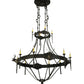 Meyda Lighting Stag 67" 12-Light 2-Tier Timeless Bronze Chandelier With Ivory Faux Candlelight