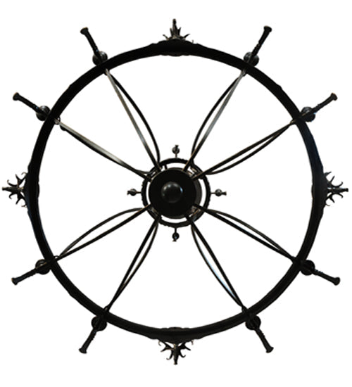 Meyda Lighting Stag 67" 12-Light 2-Tier Timeless Bronze Chandelier With Ivory Faux Candlelight