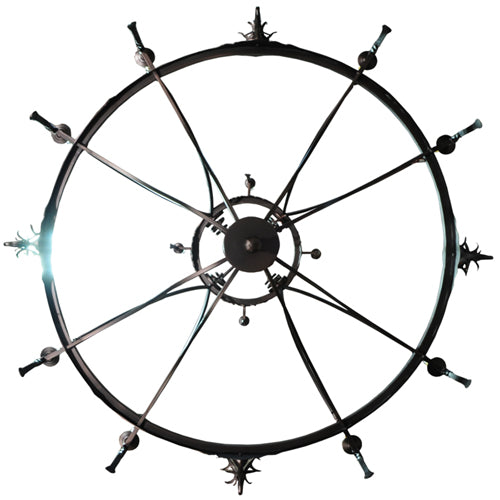 Meyda Lighting Stag 72" 12-Light 2-Tier Mahogany Bronze Chandelier