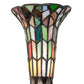 Meyda Lighting Stained Glass Pond Lily 13" Antique Brass Twin Cherub Accent Table Lamp With Multi-Colored Shade Glass