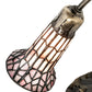 Meyda Lighting Stained Glass Pond Lily 15" Antique Brass Accent Table Lamp With Pink Shade Glass