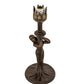 Meyda Lighting Stained Glass Pond Lily 15" Mahogany Bronze Nouveau Accent Table Lamp With Pink Shade Glass