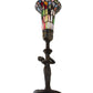 Meyda Lighting Stained Glass Pond Lily 15" Mahogany Bronze Nouveau Lady Accent Table Lamp With Multi-Colored Shade Glass