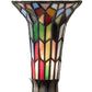 Meyda Lighting Stained Glass Pond Lily 15" Mahogany Bronze Nouveau Lady Accent Table Lamp With Multi-Colored Shade Glass