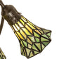 Meyda Lighting Stained Glass Pond Lily 16" 3-Light Mahogany Bronze Accent Table Lamp With Green Shade Glass