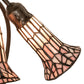 Meyda Lighting Stained Glass Pond Lily 16" 3-Light Mahogany Bronze Accent Table Lamp With Pink Art Shade Glass