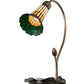 Meyda Lighting Stained Glass Pond Lily 16" Mahogany Bronze Accent Table Lamp With Amber & Green Shade Glass