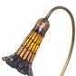 Meyda Lighting Stained Glass Pond Lily 16" Mahogany Bronze Accent Table Lamp With Amber & Purple Shade Glass