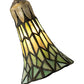 Meyda Lighting Stained Glass Pond Lily 16" Mahogany Bronze Accent Table Lamp With Green Shade Glass