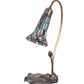 Meyda Lighting Stained Glass Pond Lily 16" Mahogany Bronze Accent Table Lamp With Multi-Colored Shade Glass