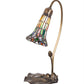 Meyda Lighting Stained Glass Pond Lily 16" Mahogany Bronze Accent Table Lamp With Multi-Colored Shade Glass