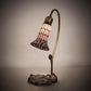 Meyda Lighting Stained Glass Pond Lily 16" Mahogany Bronze Accent Table Lamp With Pink Shade Glass