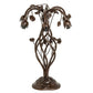 Meyda Lighting Stained Glass Pond Lily 19" 6-Light Mahogany Bronze Table Lamp With Amber & Green Shade Glass