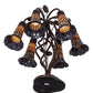 Meyda Lighting Stained Glass Pond Lily 19" 6-Light Mahogany Bronze Table Lamp With Amber & Violet Shade Glass
