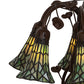 Meyda Lighting Stained Glass Pond Lily 19" 6-Light Mahogany Bronze Table Lamp With Green Art Shade Glass