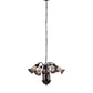 Meyda Lighting Stained Glass Pond Lily 24" 7-Light Mahogany Bronze Chandelier With Pink & White Shade Glass