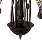 Meyda Lighting Stained Glass Pond Lily 24" 7-Light Mahogany Bronze Chandelier With Pink & White Shade Glass