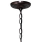Meyda Lighting Stained Glass Pond Lily 24" 7-Light Mahogany Bronze Chandelier With Red Shade Glass