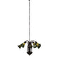 Meyda Lighting Stained Glass Pond Lily 24" 7-Light Mahogany Bronze Chandelier With Yellow & Green Shade Glass
