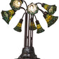 Meyda Lighting Stained Glass Pond Lily 25" 10-Light Mahogany Bronze Table Lamp With Green Shade Glass