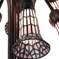 Meyda Lighting Stained Glass Pond Lily 25" 10-Light Mahogany Bronze Table Lamp With Pink Shade Glass