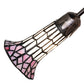 Meyda Lighting Stained Glass Pond Lily 25" 10-Light Mahogany Bronze Table Lamp With Pink & White Shade Glass