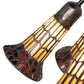 Meyda Lighting Stained Glass Pond Lily 25" 10-Light Mahogany Bronze Table Lamp With Yellow & Red Shade Glass