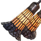 Meyda Lighting Stained Glass Pond Lily 25" 10-Light Mahogany Bronze Table Lamp With Yellow & Violet Shade Glass