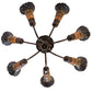 Meyda Lighting Stained Glass Pond Lily 251592 24" 7-Light Mahogany Bronze Chandelier With Amber & Violet Shade Glass