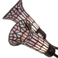 Meyda Lighting Stained Glass Pond Lily 251594 24" 7-Light Mahogany Bronze Chandelier With Pink Art Shade Glass