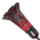 Meyda Lighting Stained Glass Pond Lily 251596 24" 7-Light Mahogany Bronze Chandelier With Red Shade Glass