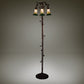 Meyda Lighting Stained Glass Pond Lily 255134 58" 3-Light Mahogany Bronze Floor Lamp With Green & Honey Shade Glass