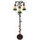 Meyda Lighting Stained Glass Pond Lily 255134 58" 3-Light Mahogany Bronze Floor Lamp With Green & Honey Shade Glass