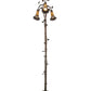 Meyda Lighting Stained Glass Pond Lily 255135 58" 3-Light Mahogany Bronze Floor Lamp With Violet & Honey Shade Glass