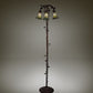 Meyda Lighting Stained Glass Pond Lily 255136 58" 3-Light Mahogany Bronze Floor Lamp With Green Shade Glass