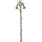 Meyda Lighting Stained Glass Pond Lily 255136 58" 3-Light Mahogany Bronze Floor Lamp With Green Shade Glass