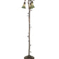 Meyda Lighting Stained Glass Pond Lily 255136 58" 3-Light Mahogany Bronze Floor Lamp With Green Shade Glass