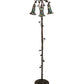 Meyda Lighting Stained Glass Pond Lily 255141 58" 3-Light Mahogany Bronze Floor Lamp With Multi-Colored Shade Glass