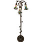 Meyda Lighting Stained Glass Pond Lily 255141 58" 3-Light Mahogany Bronze Floor Lamp With Multi-Colored Shade Glass