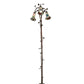 Meyda Lighting Stained Glass Pond Lily 255141 58" 3-Light Mahogany Bronze Floor Lamp With Multi-Colored Shade Glass