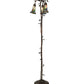 Meyda Lighting Stained Glass Pond Lily 255141 58" 3-Light Mahogany Bronze Floor Lamp With Multi-Colored Shade Glass