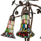 Meyda Lighting Stained Glass Pond Lily 255141 58" 3-Light Mahogany Bronze Floor Lamp With Multi-Colored Shade Glass