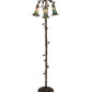 Meyda Lighting Stained Glass Pond Lily 255141 58" 3-Light Mahogany Bronze Floor Lamp With Multi-Colored Shade Glass